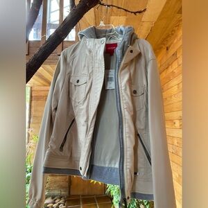 Guess Leather Jacket with Hoodie